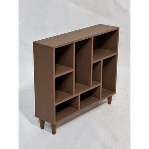 Mid-Century Modern Miniature, Bookshelf, TV Stand, Dollhouse Furniture, 1:12